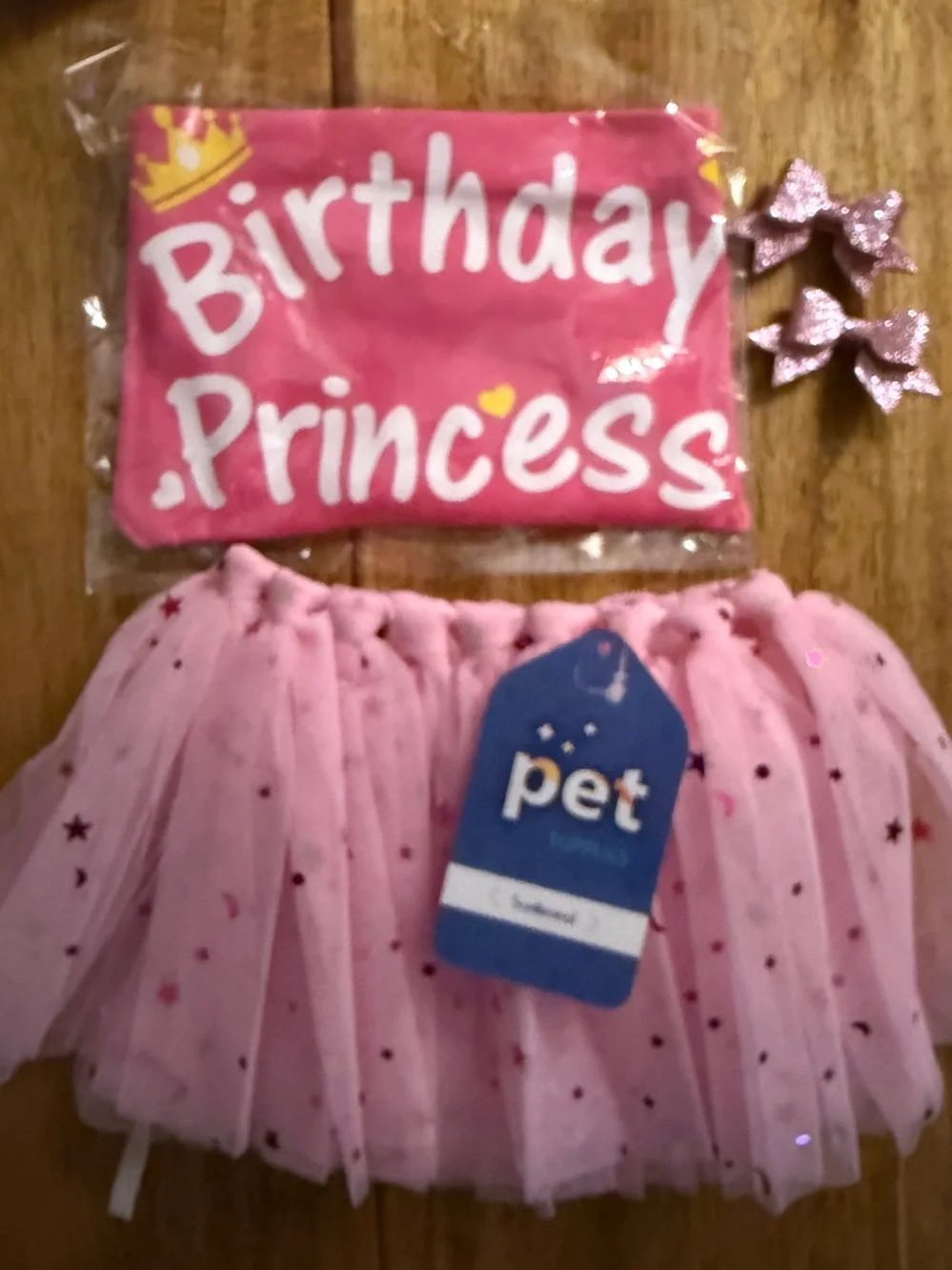 Birthday Princess Pink Pet Tutu Set